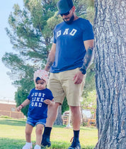 DAD - Arched Varsity / JUST LIKE DAD - Set of 2 Shirts Little Mama Shirt Shop