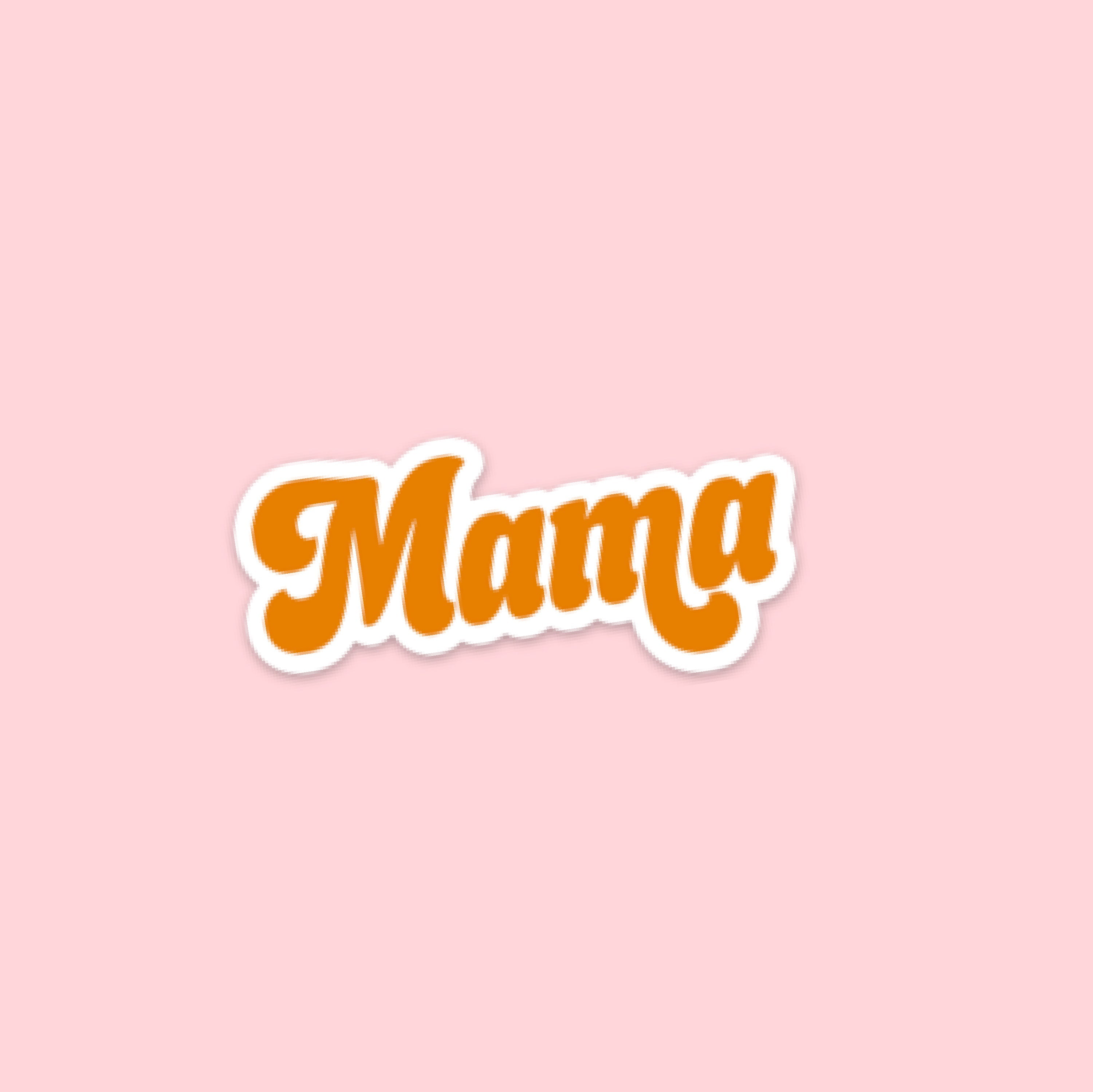 LMSS® STICKER - MAMA - Retro - Orange Little Mama Shirt