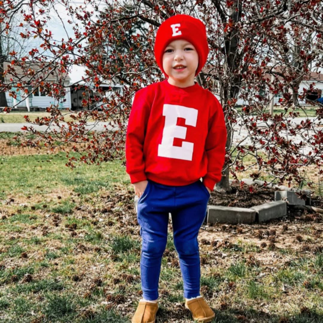 CUSTOM INITIAL - CHILD BEANIE Little Mama Shirt