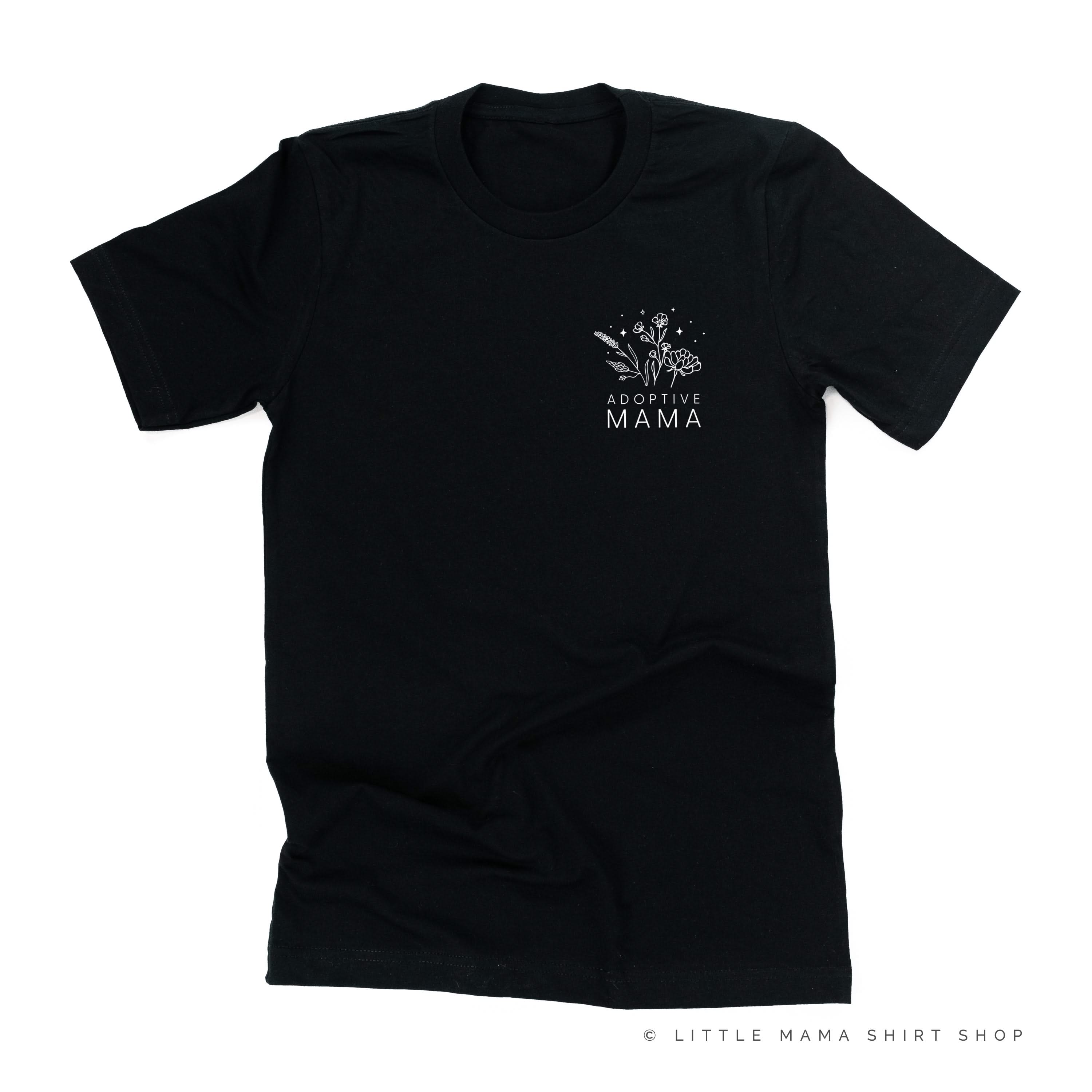 ADOPTIVE MAMA - Bouquet - Pocket Size ﻿- Unisex Tee Little Mama Shirt Shop