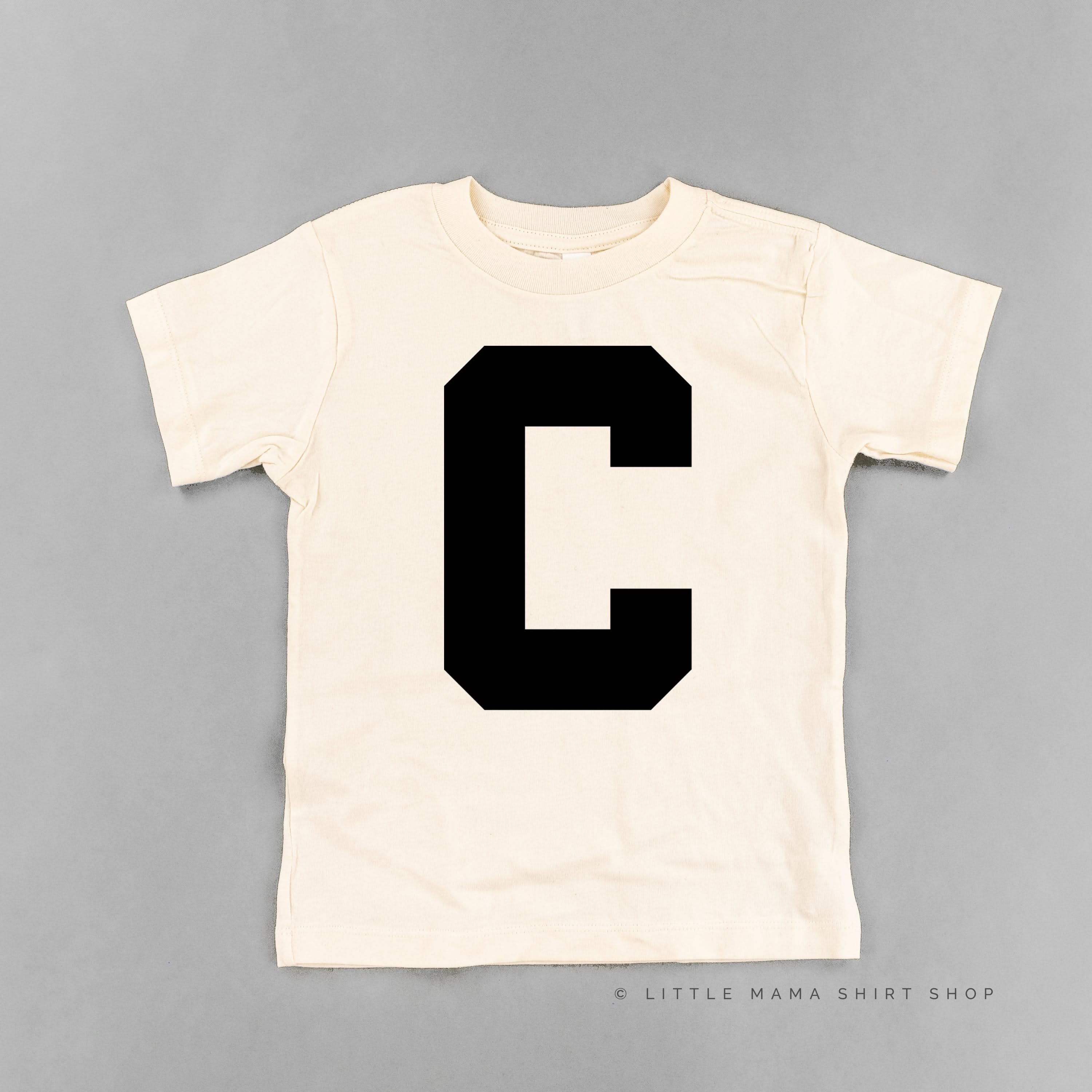 VARSITY INITIALS - Short Sleeve Child Shirt Little Mama Shirt Shop