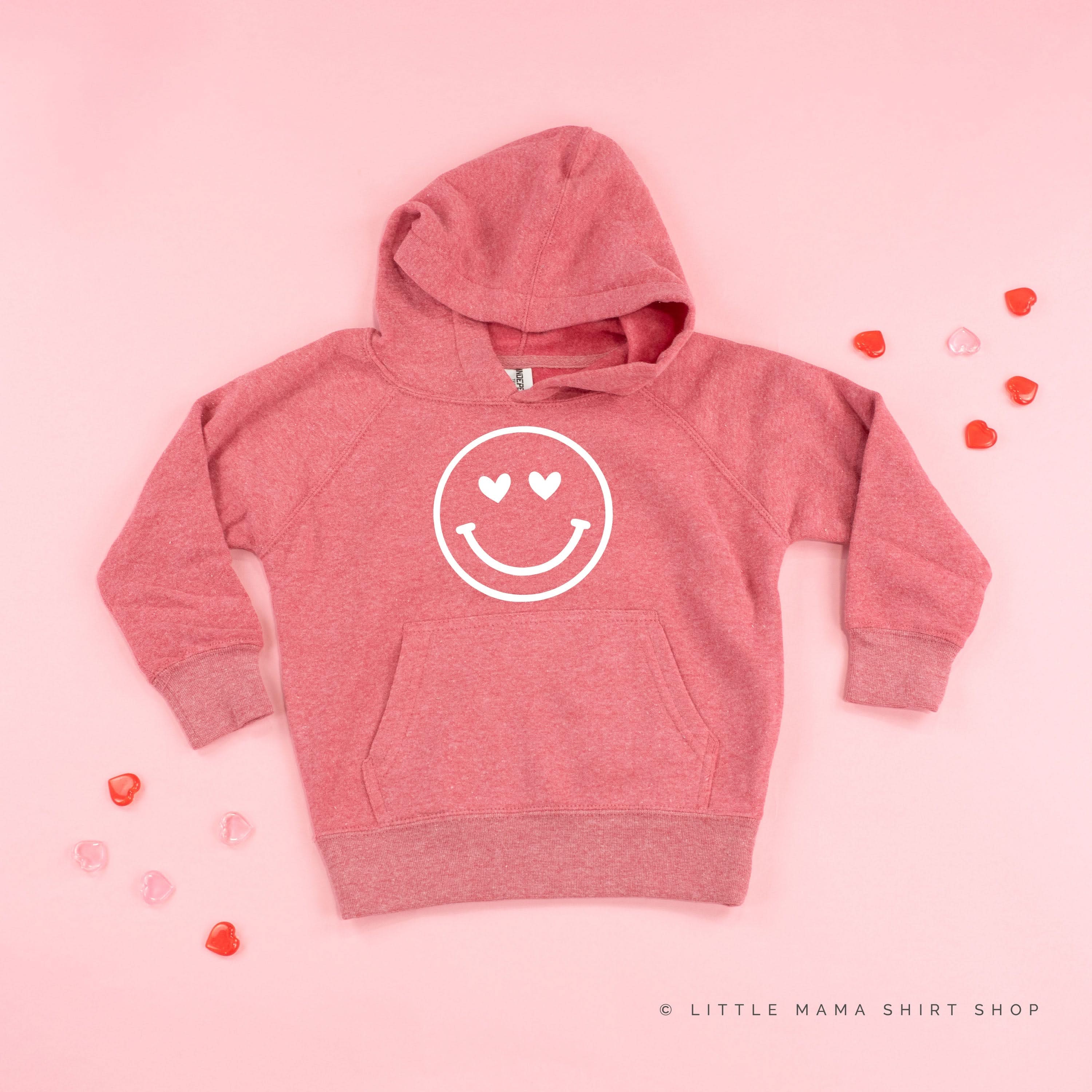 Heart Eyes Smiley Face - Child HOODIE Little Mama Shirt Shop